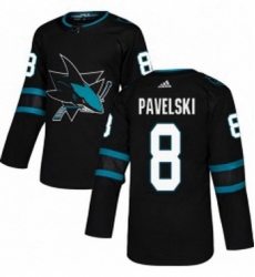 Mens Adidas San Jose Sharks 8 Joe Pavelski Premier Black Alternate NHL Jersey 