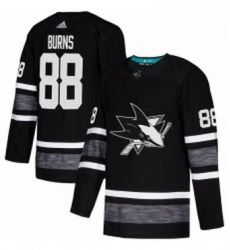Mens Adidas San Jose Sharks 88 Brent Burns Black 2019 All Star Game Parley Authentic Stitched NHL Jersey 