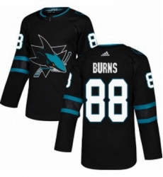 Mens Adidas San Jose Sharks 88 Brent Burns Premier Black Alternate NHL Jersey 