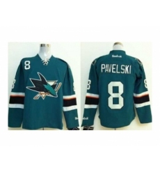 NHL Jerseys San Jose Sharks #8 Pavelski blue[2014 new stadium]
