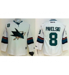 San Jose Sharks 8 Joe Pavelski White NHL Hockey Jersey New Style