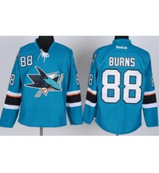 San Jose Sharks 88 Burns Green NHL Jersey New Style