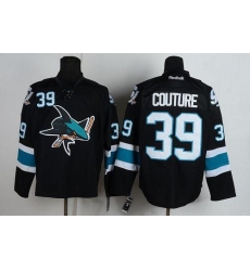 Sharks #39 Logan Couture Black Stitched NHL Jersey