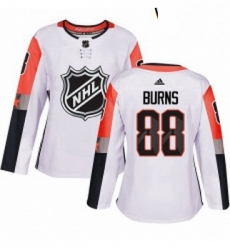Womens Adidas San Jose Sharks 88 Brent Burns Authentic White 2018 All Star Pacific Division NHL Jersey 