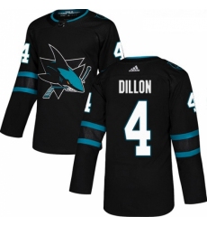 Youth Adidas San Jose Sharks 4 Brenden Dillon Premier Black Alternate NHL Jersey 