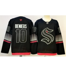 Men Seattle Kraken  10 Matty Beniers Black 2026 Alternate Stitched Hockey Jersey