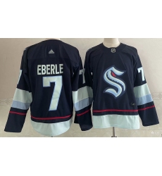 Men Seattle Kraken 7 Jordan Eberle Navy Blue Adidas Stitched NHL Jersey