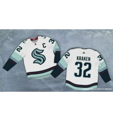 Seattle Kraken  2332 Kraken Adidas 2020 New Team White Road Authentic Stitched NHL Jersey