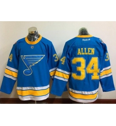 Blues #34 Jake Allen Light Blue 2017 Winter Classic Stitched NHL Jersey