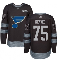 Blues #75 Ryan Reaves Black 1917 2017 100th Anniversary Stitched NHL Jersey