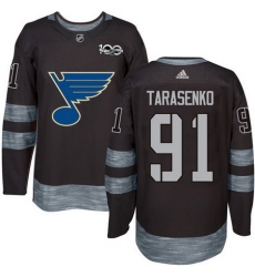 Blues #91 Vladimir Tarasenko Black 1917 2017 100th Anniversary Stitched NHL Jersey