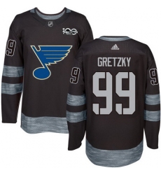 Blues #99 Wayne Gretzky Black 1917 2017 100th Anniversary Stitched NHL Jersey