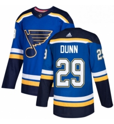 Mens Adidas St Louis Blues 29 Vince Dunn Premier Royal Blue Home NHL Jersey 