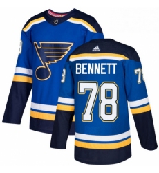 Mens Adidas St Louis Blues 78 Beau Bennett Authentic Royal Blue Home NHL Jersey 