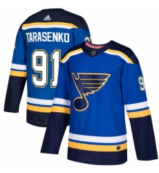 Mens Adidas St Louis Blues 91 Vladimir Tarasenko Authentic Royal Blue Home NHL Jersey 