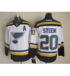 NHL St. Louis Blues #20 Alexander Steen blue-white jerseys