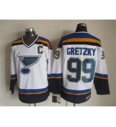 NHL St.Louis Blues #99 Gretzky white jerseys