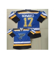 St. Louis Blues 17 Jaden Schwartz Light Blue Home Stitched NHL Jersey