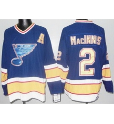 St. Louis Blues 2 Al MacInnis Light Blue NHL Jersey