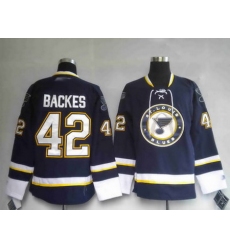 St. Louis Blues 42 BACKES Third Jersey
