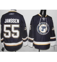 St. Louis Blues 55 Cam Janssen Dark Blue NHL Jersey