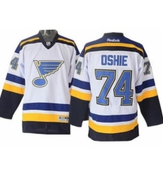 St. Louis Blues 74 T.J Oshie White Road Stitched NHL Jersey