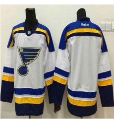 St Louis Blues Blank White New Road Stitched NHL Jersey