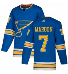 Youth Adidas St Louis Blues 7 Patrick Maroon Authentic Navy Blue Alternate NHL Jersey 