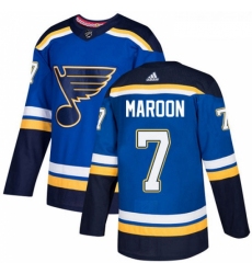 Youth Adidas St Louis Blues 7 Patrick Maroon Authentic Royal Blue Home NHL Jersey 
