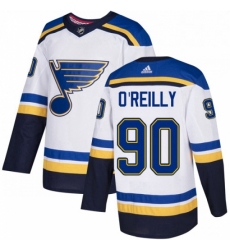Youth Adidas St Louis Blues 90 Ryan OReilly Authentic White Away NHL Jerse