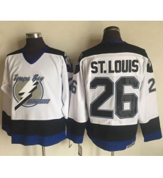 Lightning #26 Martin St  Louis White CCM Throwback Stitched NHL Jersey