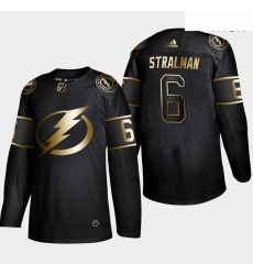 Lightning 6 Anton Stralman Black Gold Adidas Jersey