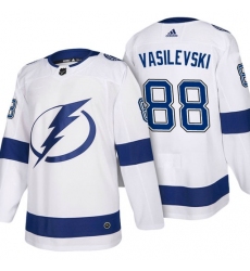 Men Adidas Tampa Bay Lightning 88 Andrei Vasilevskiy Premier White Home NHL Jersey