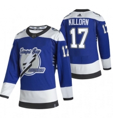 Men Tampa Bay Lightning 17 Alex Killorn Blue Adidas 2020 21 Reverse Retro Alternate NHL Jersey