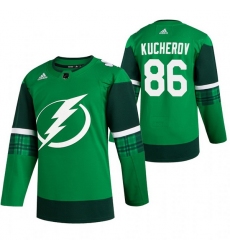 Men Tampa Bay Lightning 86 Nikita Kucherov Green 2020 Adidas Jersey