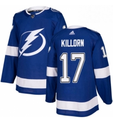 Mens Adidas Tampa Bay Lightning 17 Alex Killorn Authentic Royal Blue Home NHL Jersey 