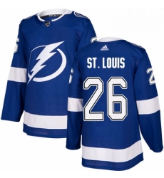 Mens Adidas Tampa Bay Lightning 26 Martin St Louis Premier Royal Blue Home NHL Jersey 