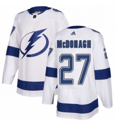 Mens Adidas Tampa Bay Lightning 27 Ryan McDonagh Authentic White Away NHL Jerse