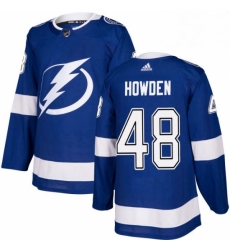 Mens Adidas Tampa Bay Lightning 48 Brett Howden Authentic Royal Blue Home NHL Jersey 