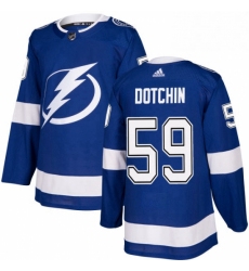 Mens Adidas Tampa Bay Lightning 59 Jake Dotchin Authentic Royal Blue Home NHL Jersey 