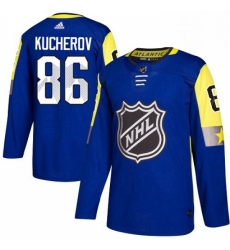 Mens Adidas Tampa Bay Lightning 86 Nikita Kucherov Authentic Royal Blue 2018 All Star Atlantic Division NHL Jersey 