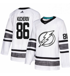 Mens Adidas Tampa Bay Lightning 86 Nikita Kucherov White 2019 All Star Game Parley Authentic Stitched NHL Jersey 