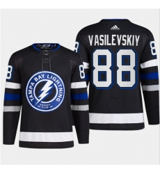 Men's Tampa Bay Lightning #88 Andrei Vasilevskiy Black 2024 Stadium Series Stitched Jersey