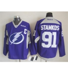 NHL Tampa Bay Lightning #91 Steven Stamkos purple jerseys