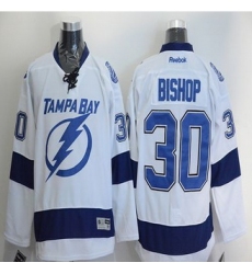 Tampa Bay Lightning #30 Ben Bishop White Stitched NHL Jersey1