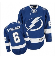 Tampa Bay Lightning #6 Anton Stralman Blue Stitched NHL Jersey