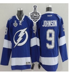 Tampa Bay Lightning #9 Tyler Johnson Blue 2015 Stanley Cup Stitched NHL Jersey