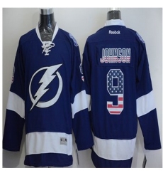 Tampa Bay Lightning #9 Tyler Johnson Blue USA Flag Fashion Stitched NHL Jersey