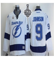 Tampa Bay Lightning #9 Tyler Johnson White 2015 Stanley Cup Stitched NHL Jersey