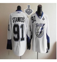 Tampa Bay Lightning #91 Steven Stamkos White 2015 Stanley Cup Stitched NHL Jersey
